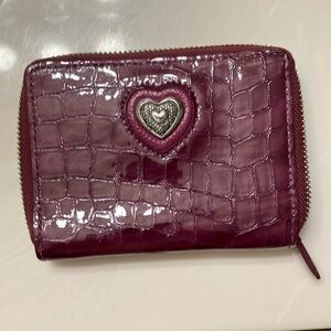 Brighton Purple Croc-Embossed patent leather Wallet